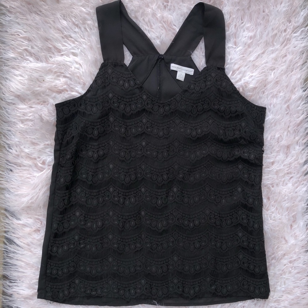 New York & Company black lace tank top